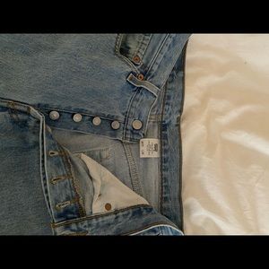 Vintage Levis 501 button fly blue jeans mens 33x30